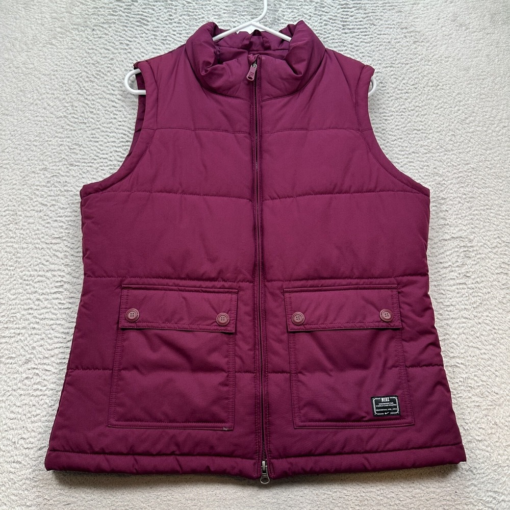 Nike Bellevue Insulated Full-Zip Puffer Vest Womens Medium Purple Performance